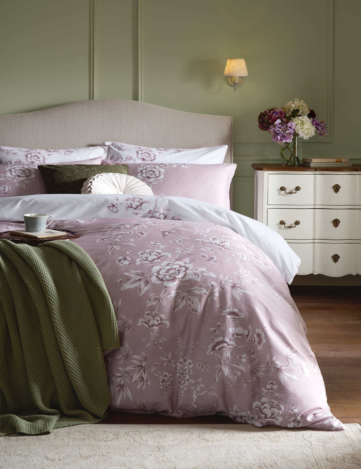 Laura Ashley Rowsham Garden cotton sateen bedding set (British brand)