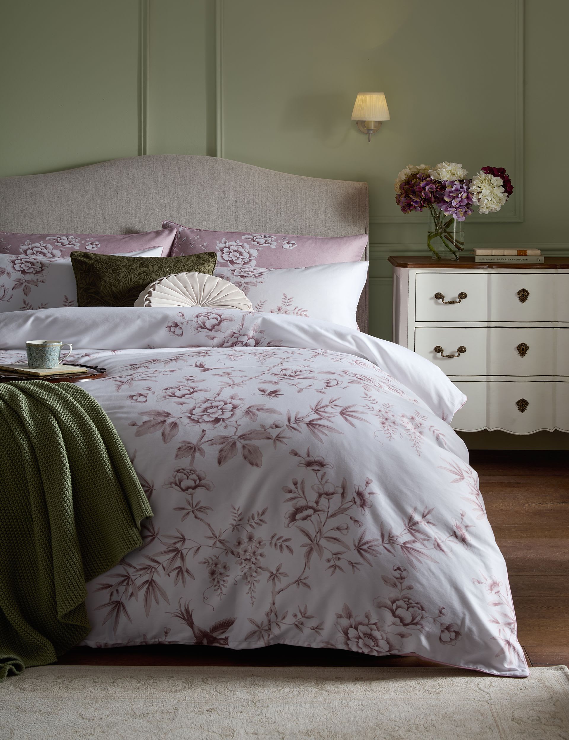 Laura Ashley Rowsham Garden cotton sateen bedding set (British brand)