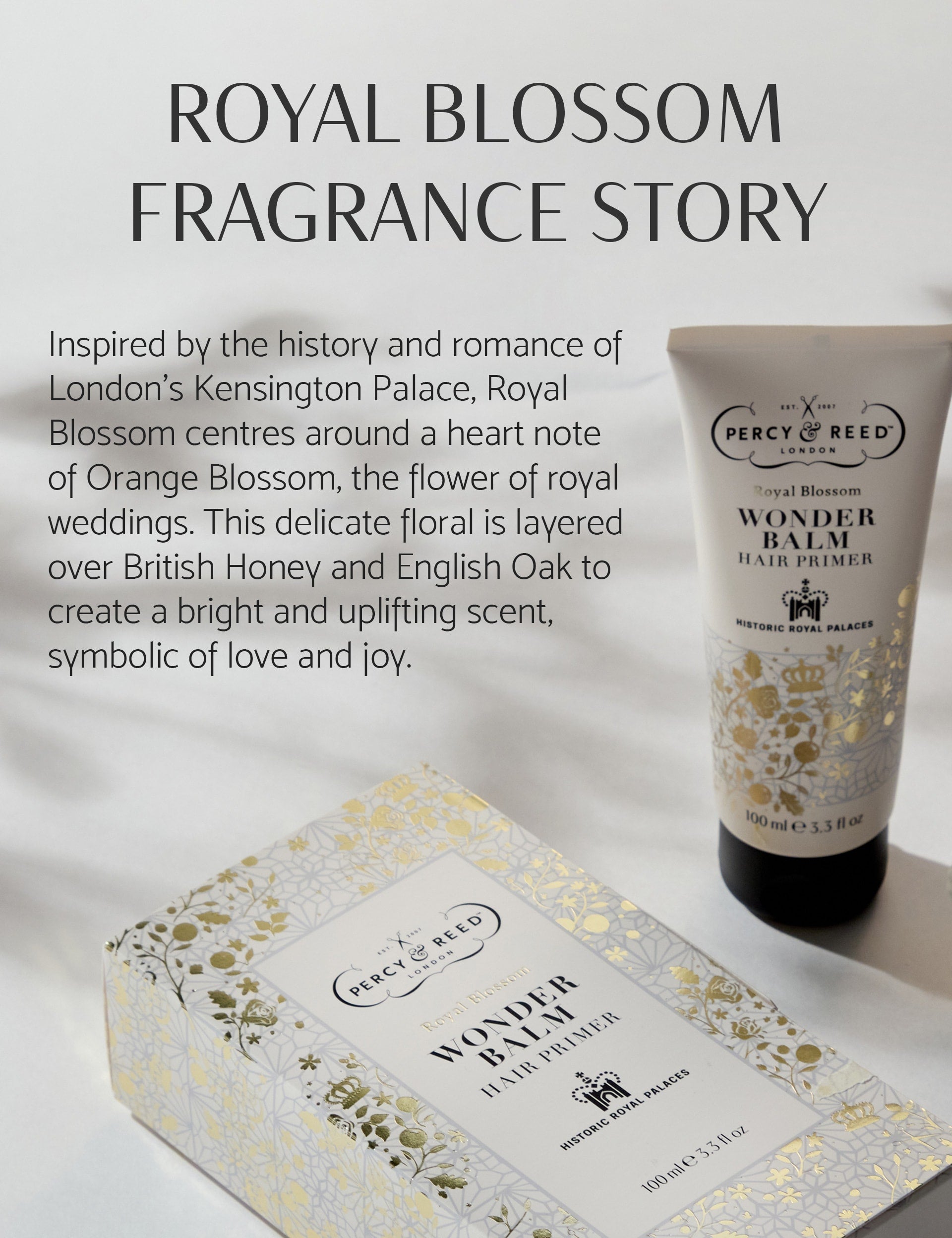 Percy & Reed Royal Blossom hair primer 100ml, imported from the UK
