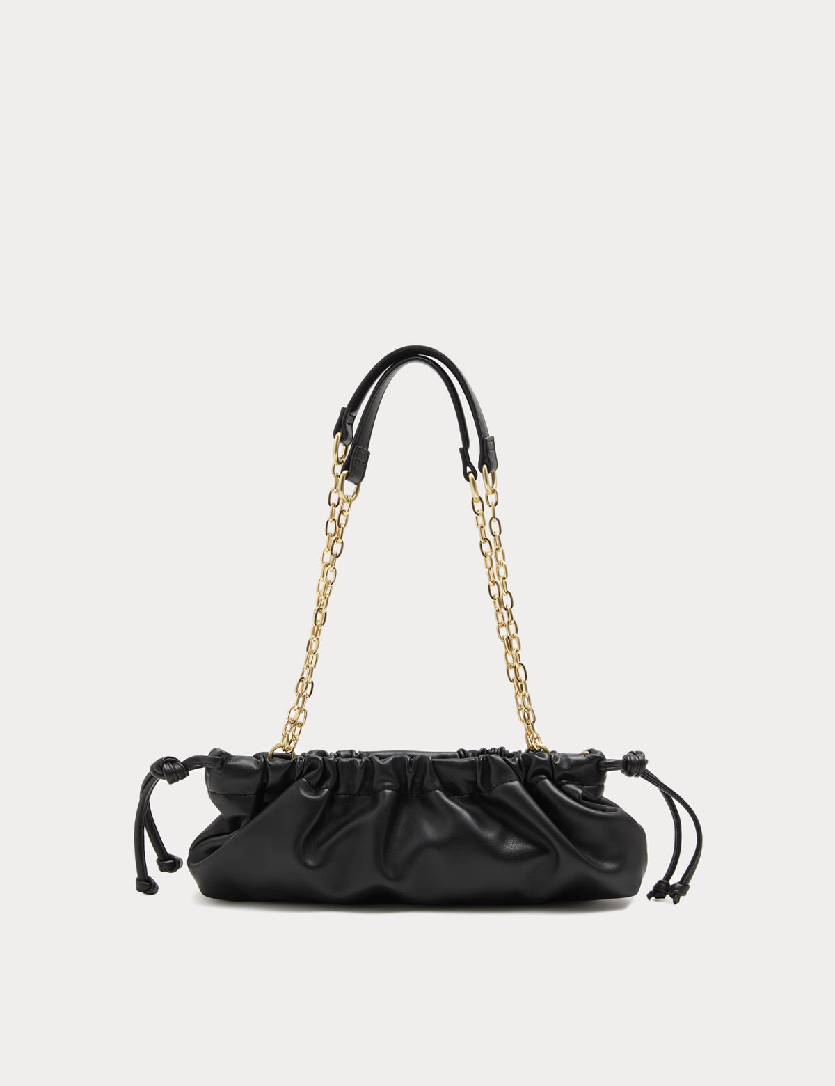 M&S ruched shoulder bag with gold chain strap, UK version