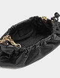 M&S ruched shoulder bag with gold chain strap, UK version
