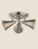 Laura Ashley Rufus 3-light plate ceiling spotlight, imported from the UK