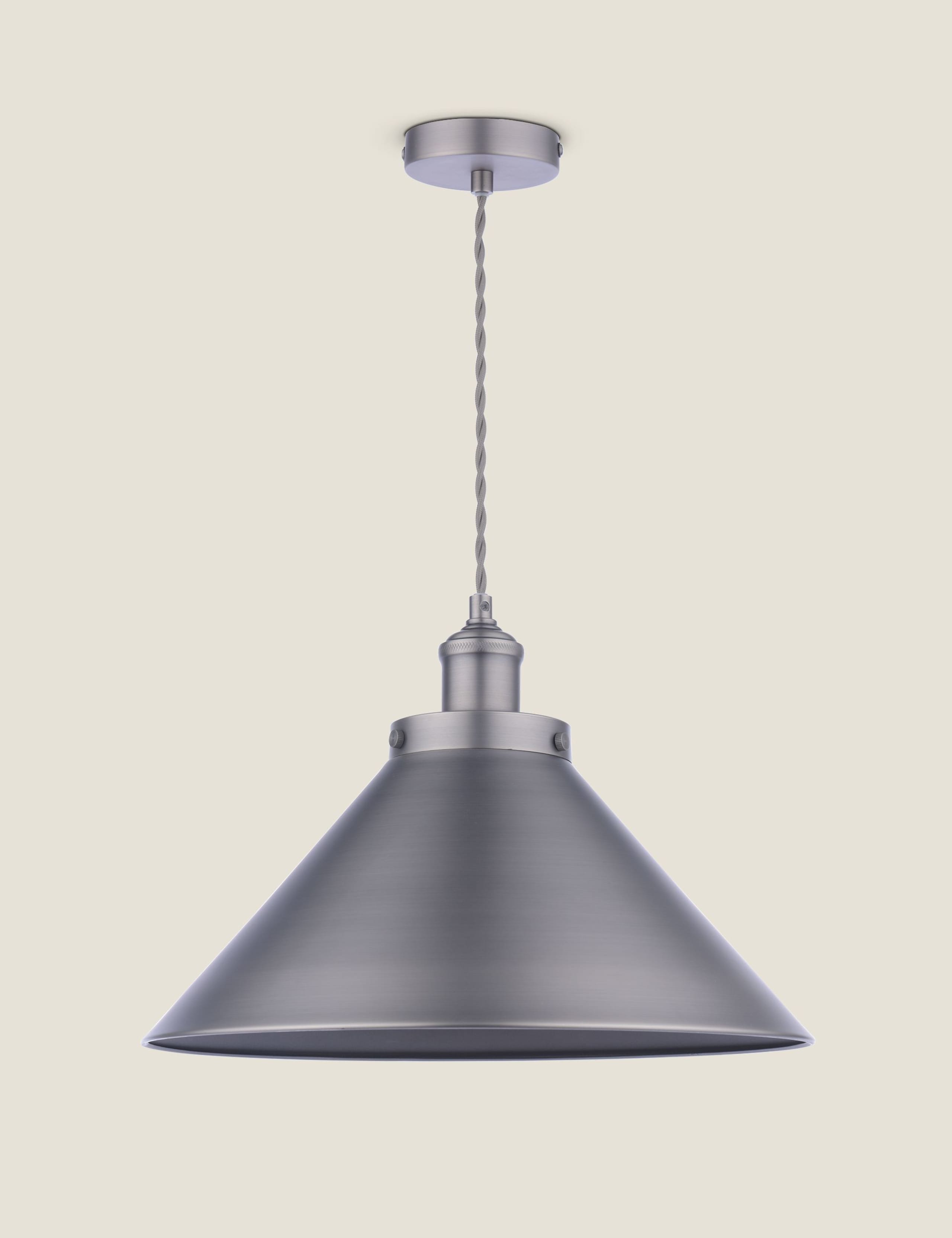 Laura Ashley Rufus Metal Cone Pendant Light, UK version