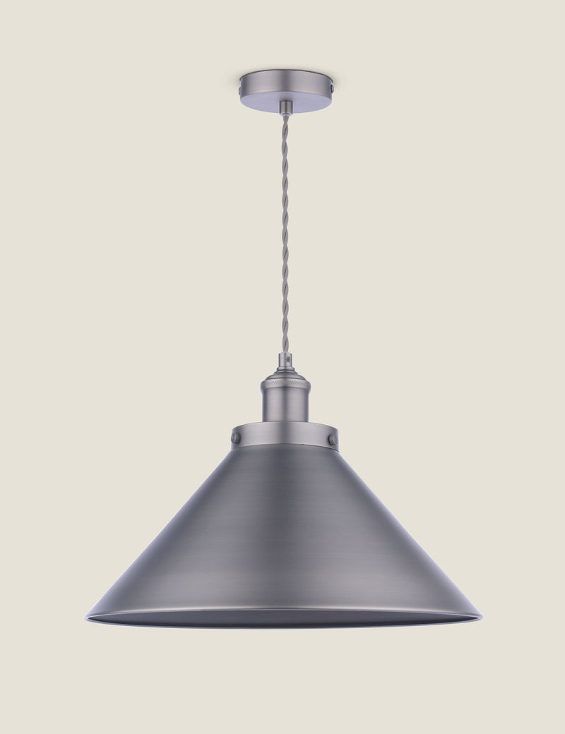 Laura Ashley Rufus Metal Cone Pendant Light, UK version