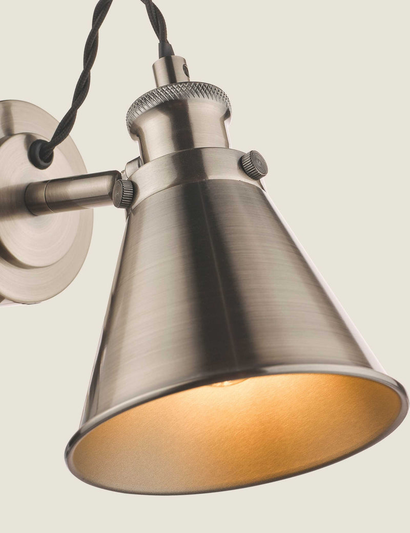 Laura Ashley Rufus metal spotlight wall light, imported from the UK