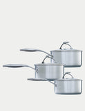 S Series Stainless Steel Saucepan Set of 3 (British brand)