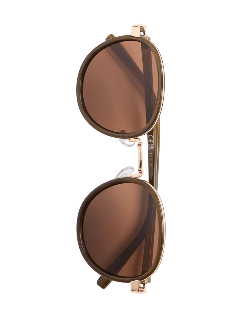 M&S round sunglasses with gold-tone metal frame imported from the UK