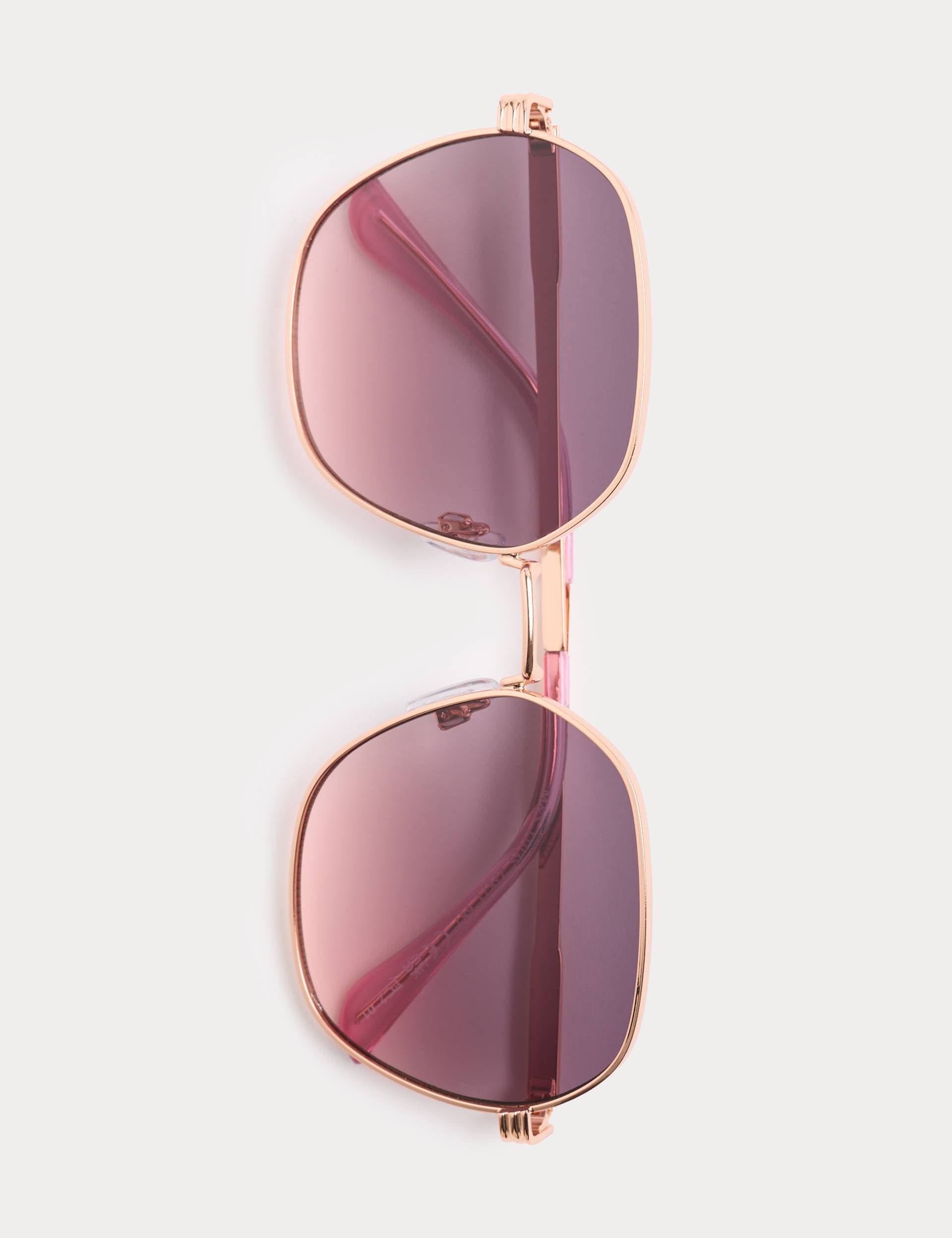 M&S square sunglasses with gold-tone metal rim, UK version