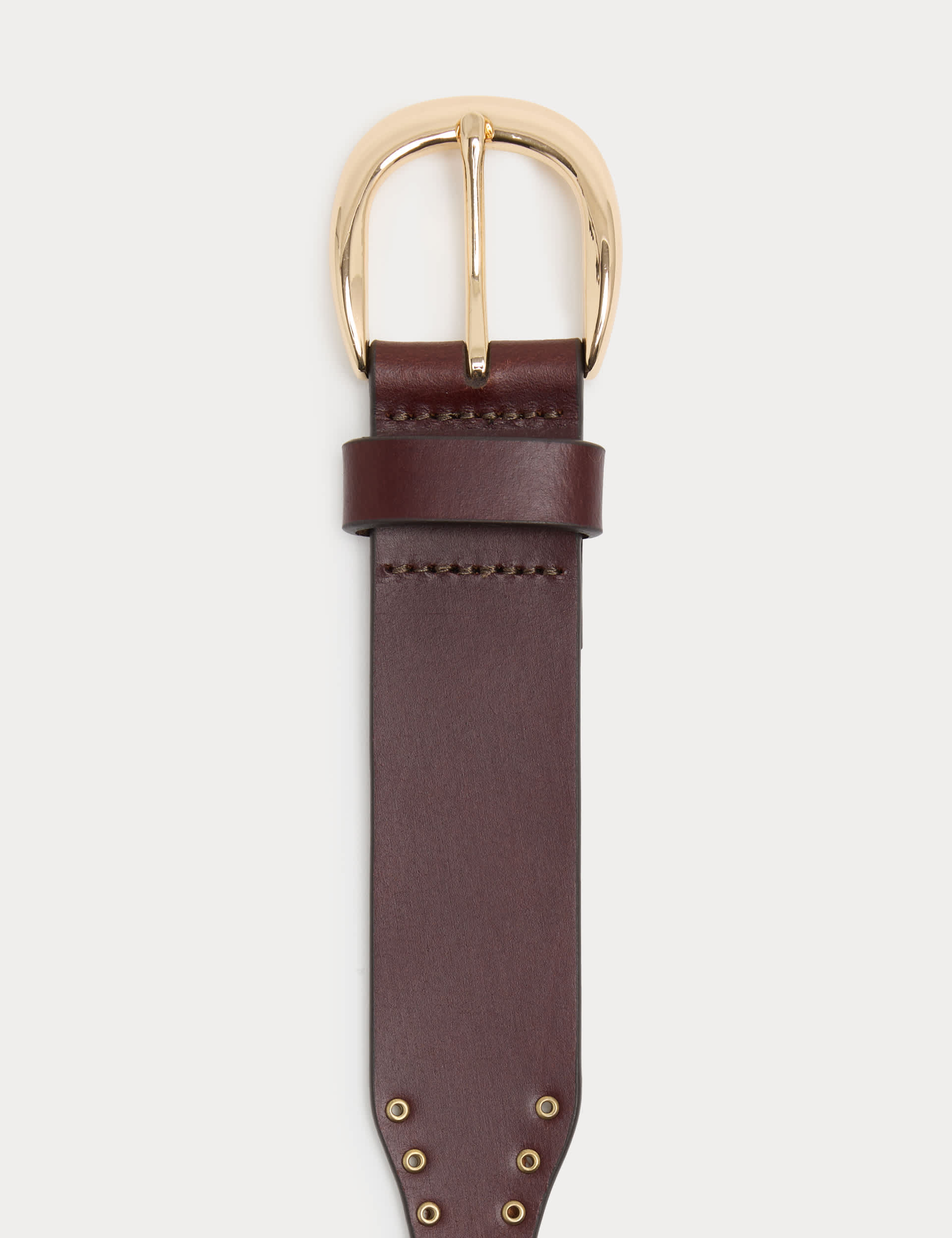 M&S leather feature buckle waist belt, imported from the UK