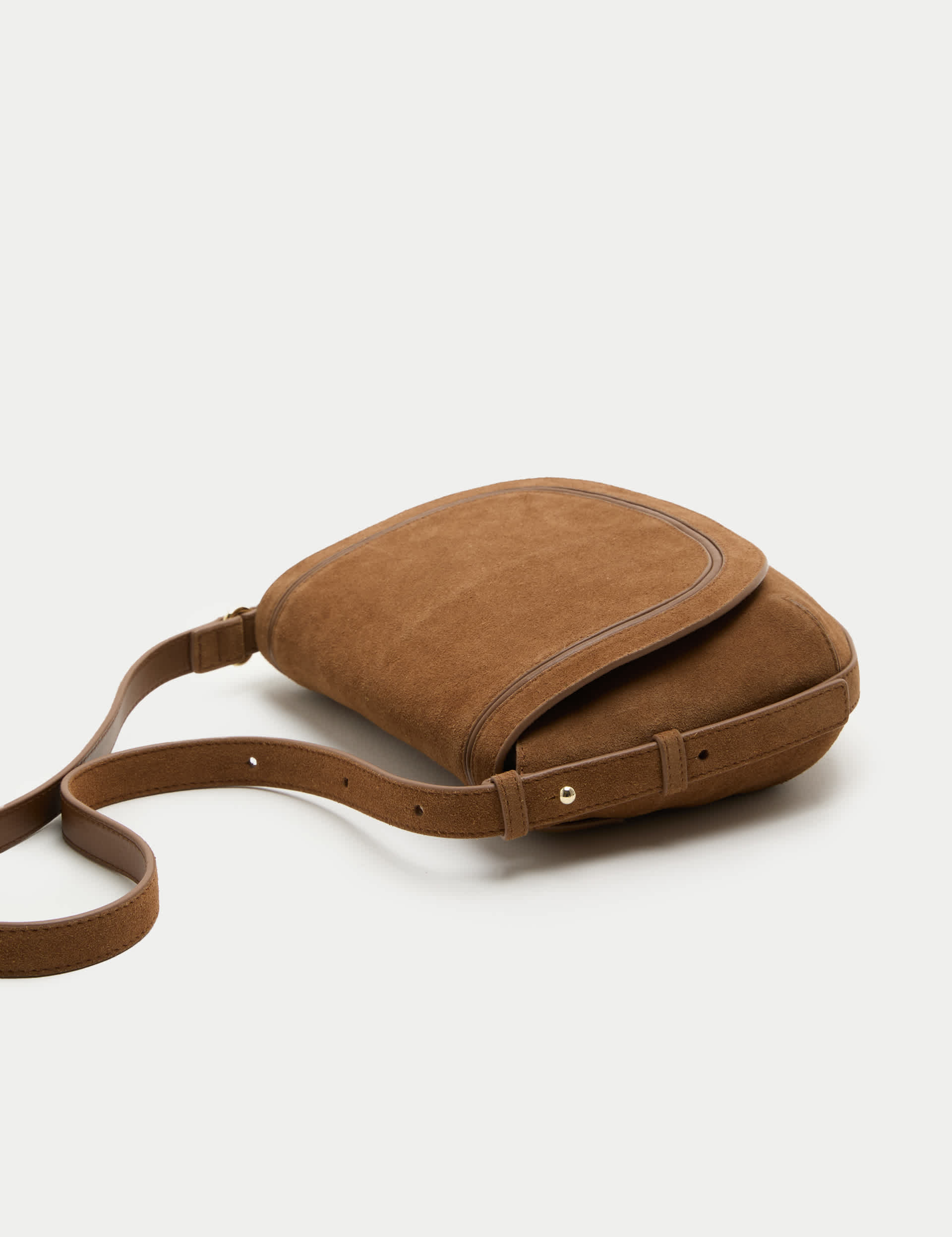 Per Una suede saddle shoulder bag - British product