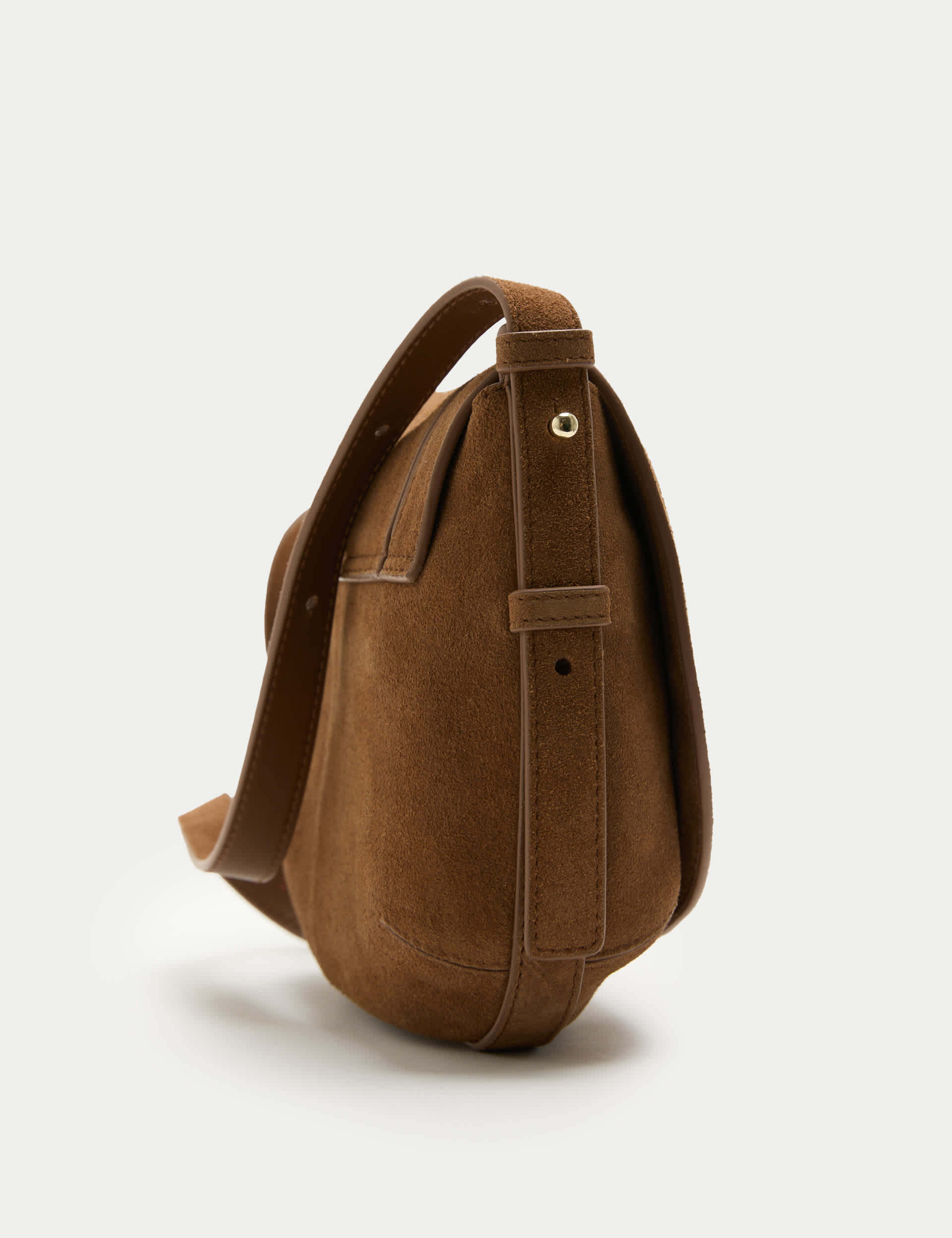 Per Una suede saddle shoulder bag - British product