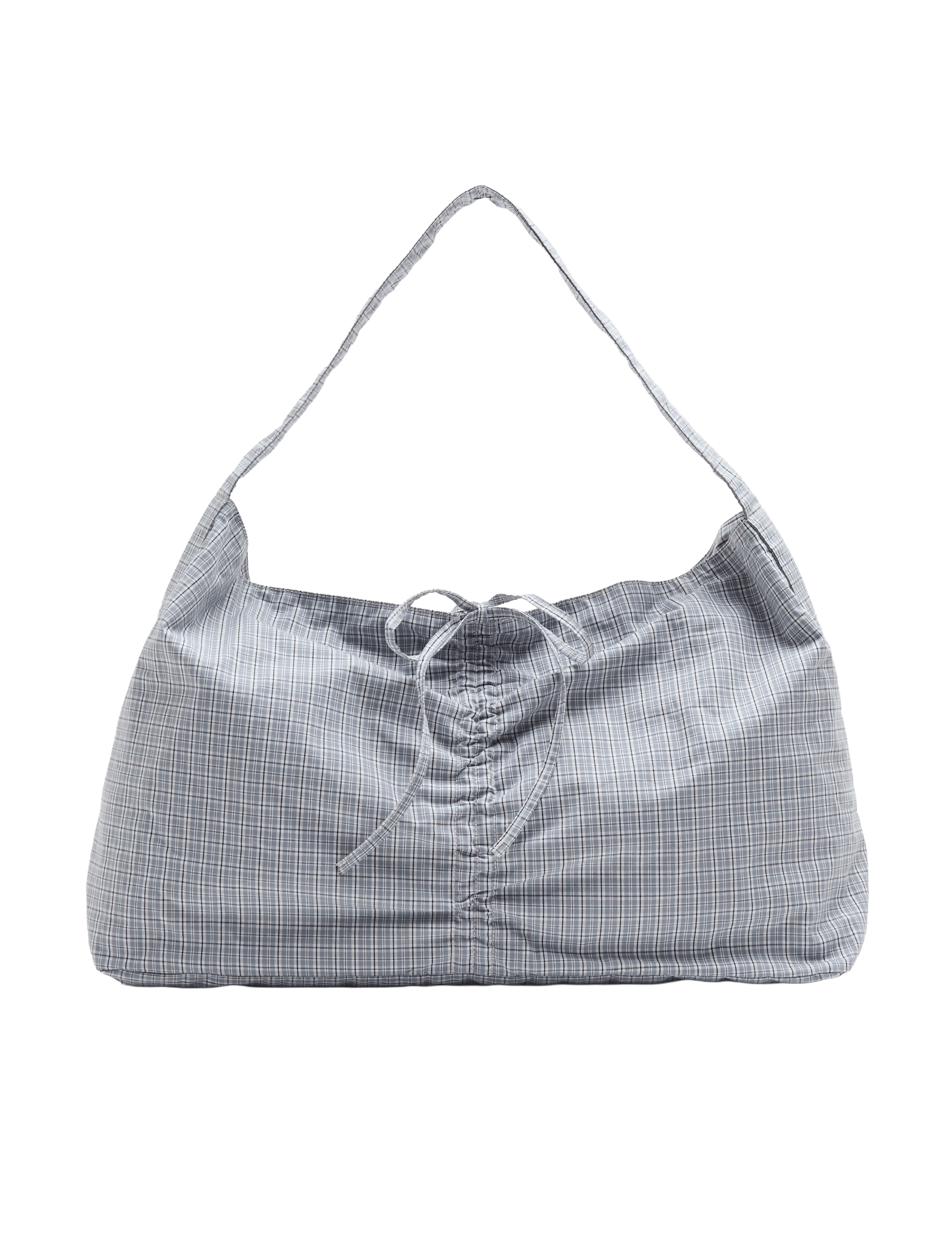 M&S Checked Ruched Tie Shoulder Bag