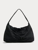 M&S checked ruched tie shoulder bag (British brand)