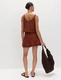 Straw Hardware Detail Shoulder Bag