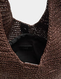 M&S straw shoulder bag with gold-tone buckle, imported from the UK