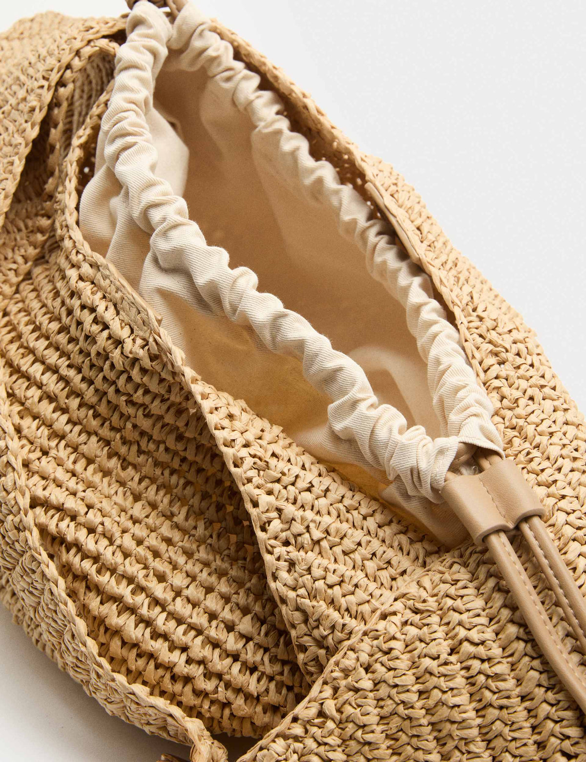 M&S Straw Hardware Detail Shoulder Bag