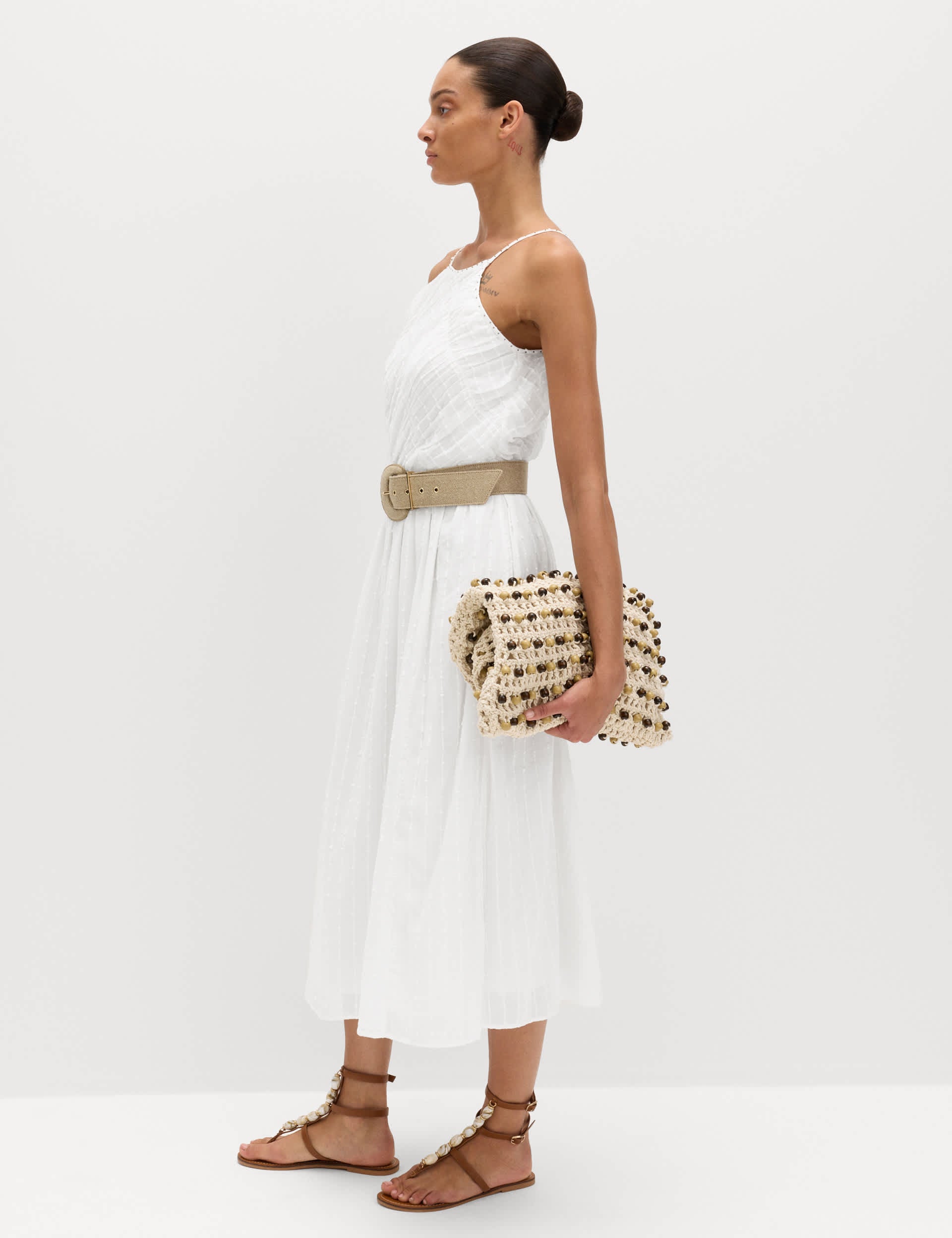 M&S Collection macrame beaded shoulder bag (British brand)