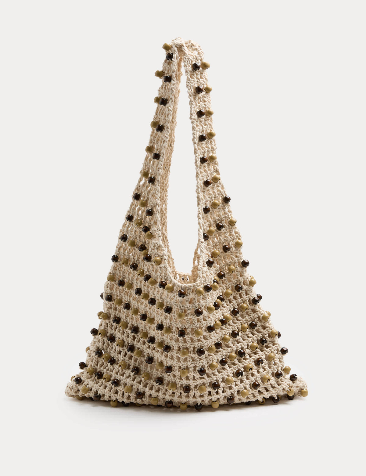M&S Collection macrame beaded shoulder bag (British brand)
