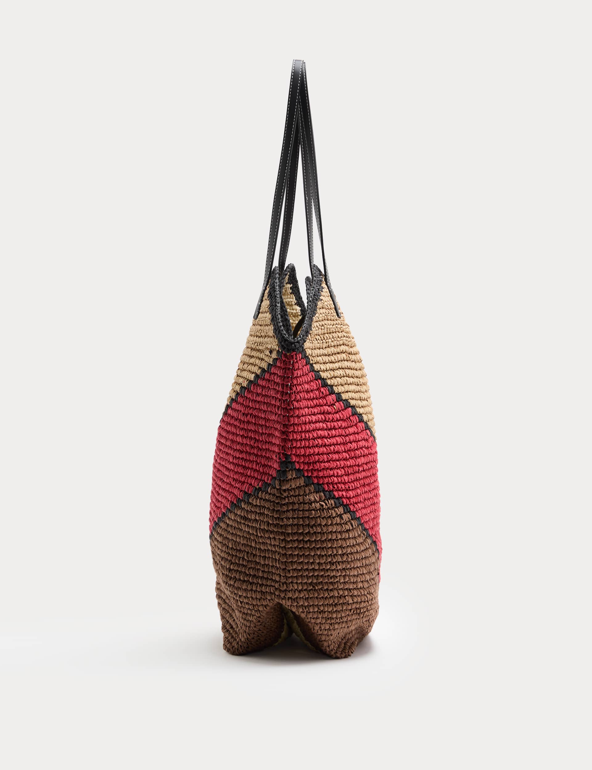 M&S straw colour block shoulder bag, UK version