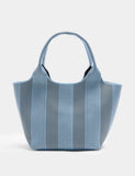 Flyknit striped top handle grab bag woven design - British product