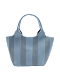 Flyknit striped top handle grab bag woven design - British product