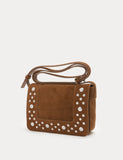 Per Una suede studded crossbody bag, UK version