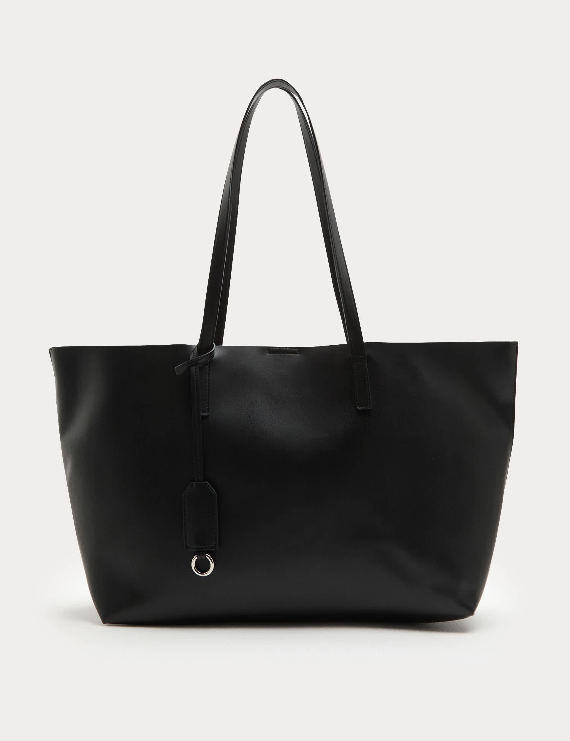 M&S faux leather shopper bag with handles and detachable purse, UK version