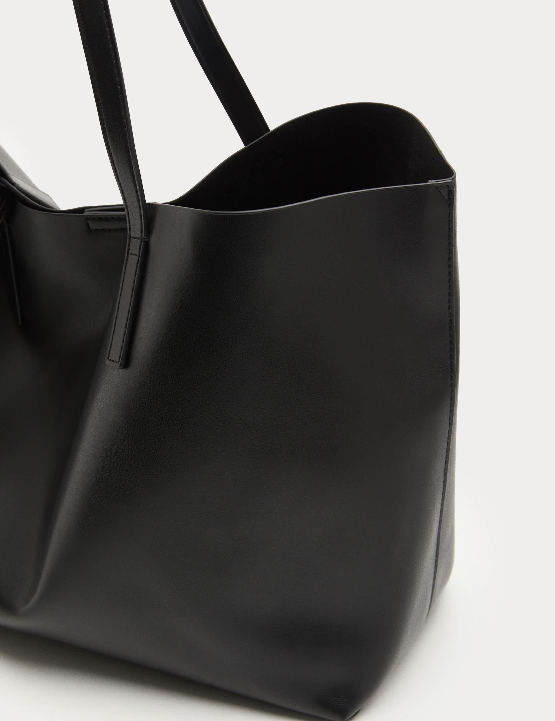 M&S faux leather shopper bag with handles and detachable purse, UK version