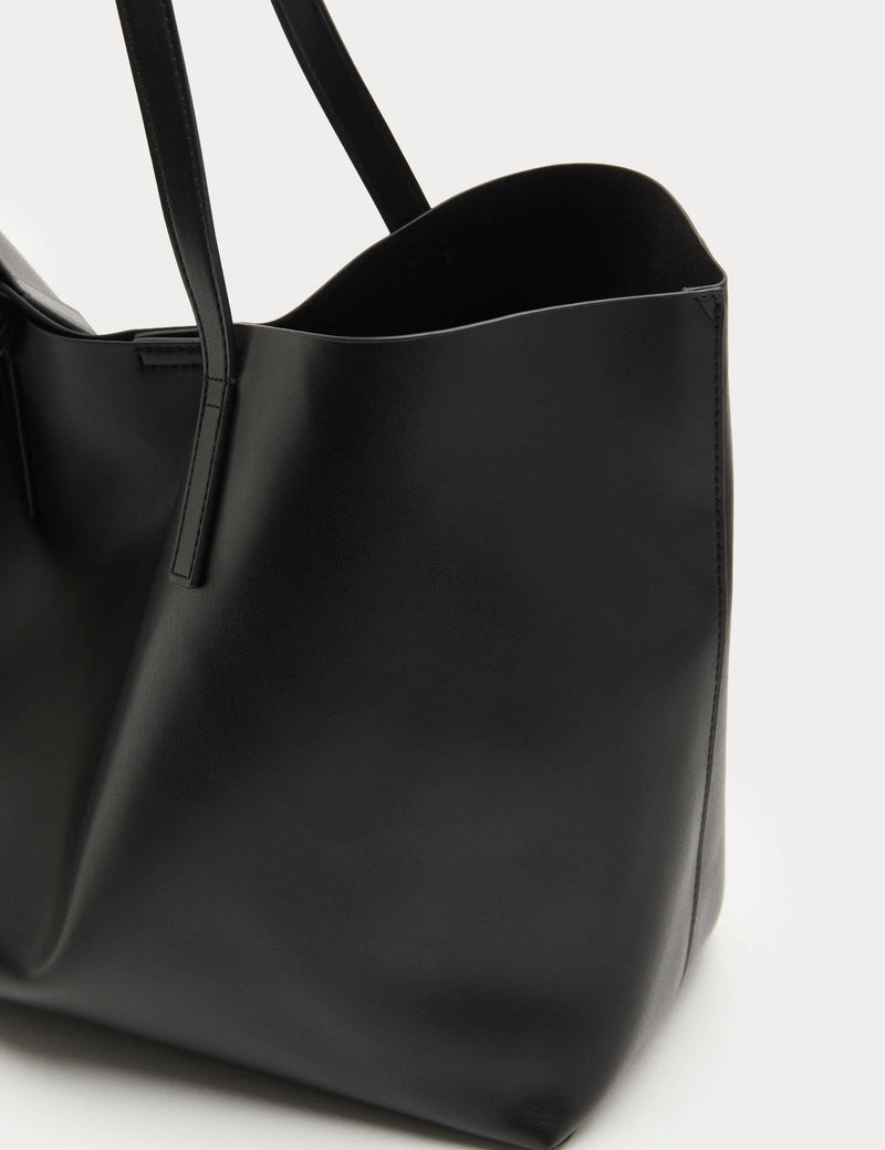M&S faux leather shopper bag with handles and detachable purse, UK version