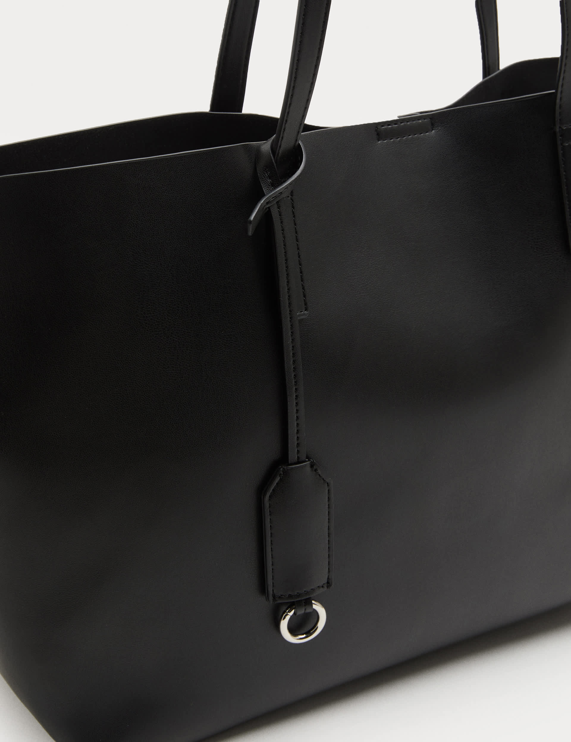 M&S faux leather shopper bag with handles and detachable purse, UK version