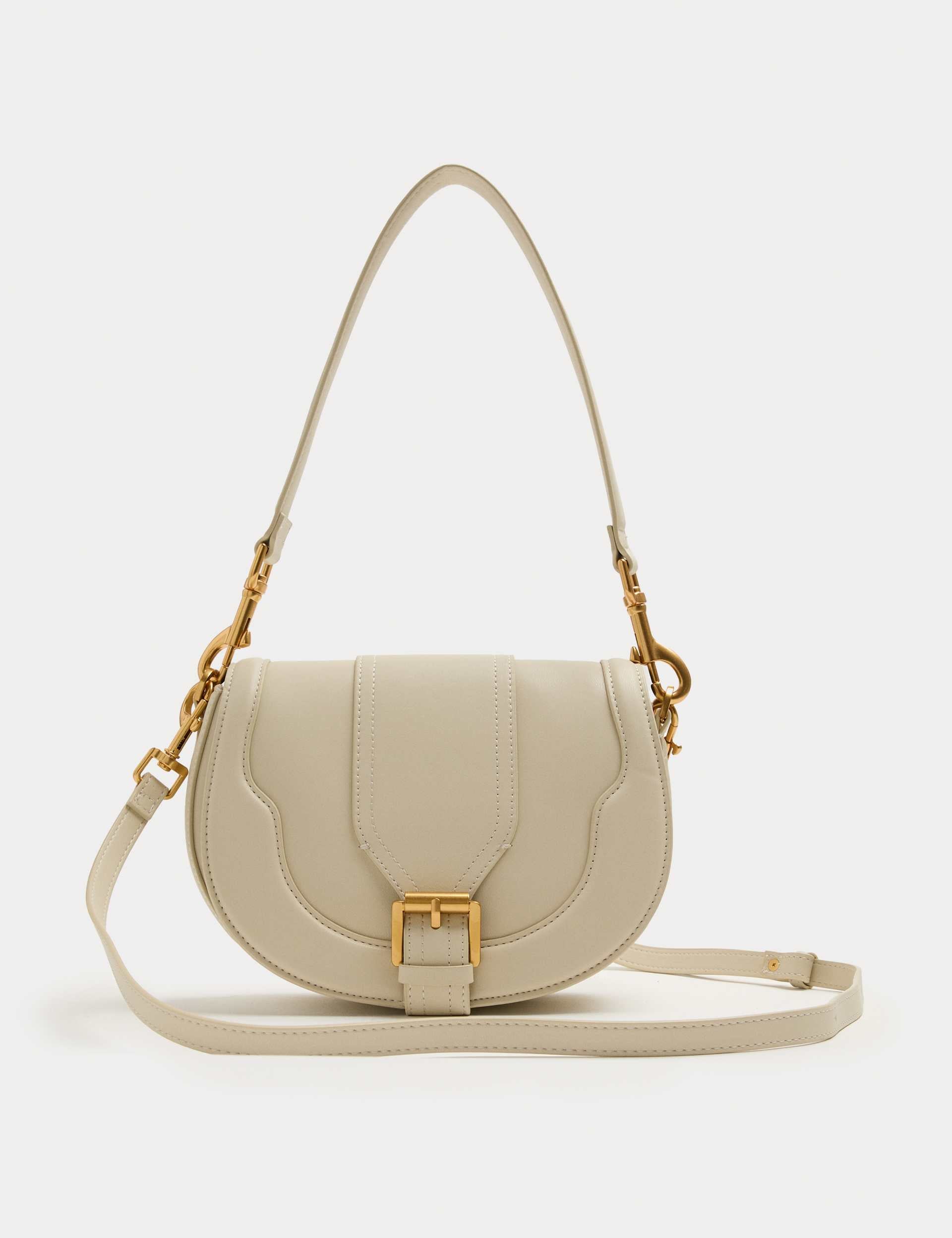 M&S cross body saddle bag with buckle detail, UK version