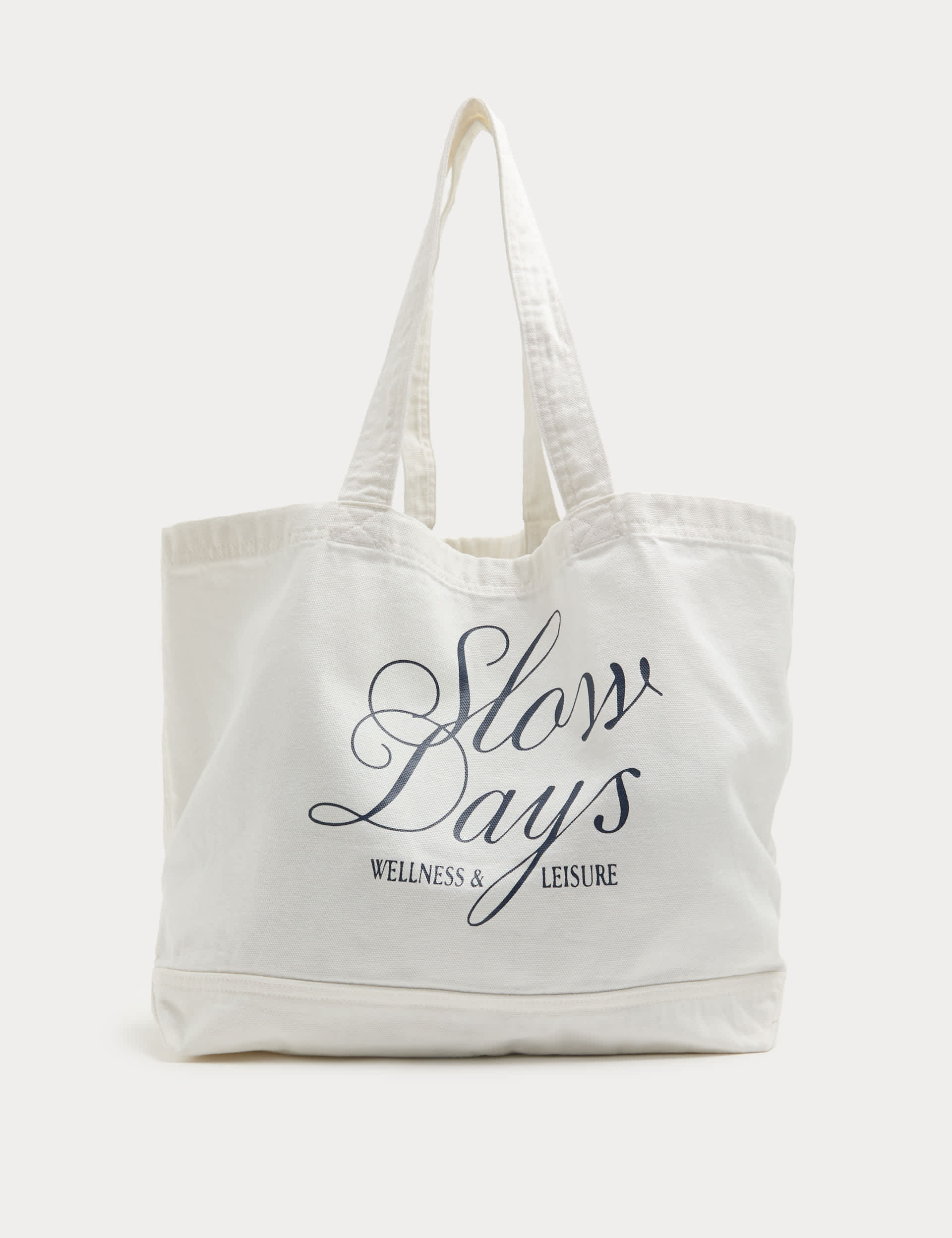 M&S pure cotton canvas tote bag with LA graphic print, imported from the UK