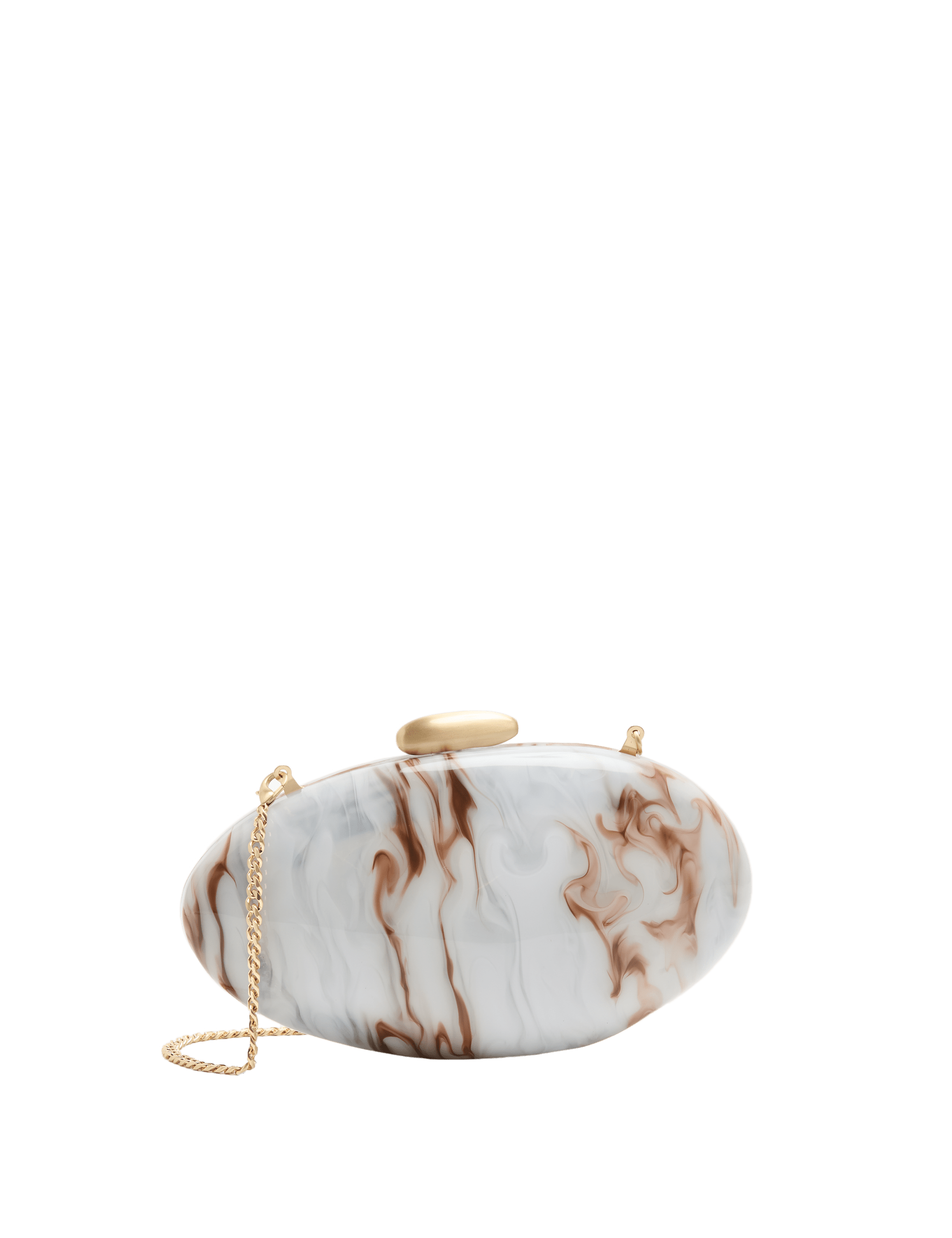 M&S marble pearl clutch bag with gold-tone hardware (British brand)