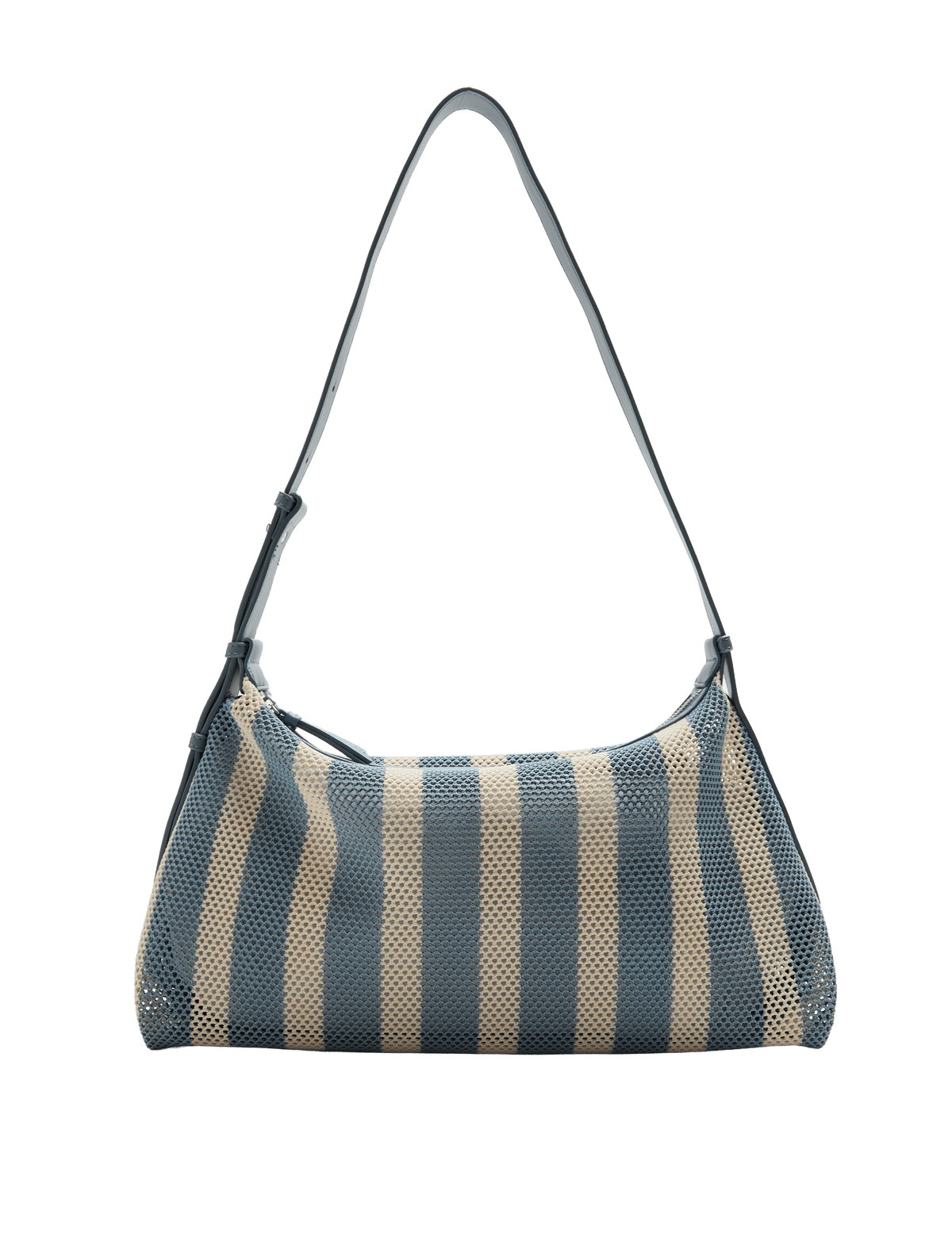 Mesh Striped Shoulder Cross Body Bag