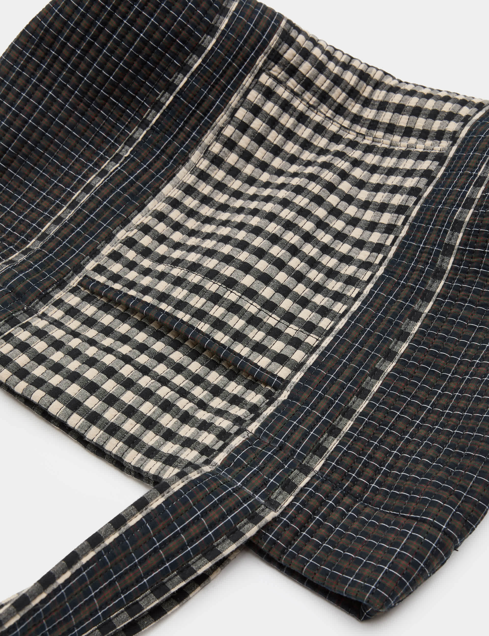 M&S Gingham Shopper patchwork bag, imported from the UK