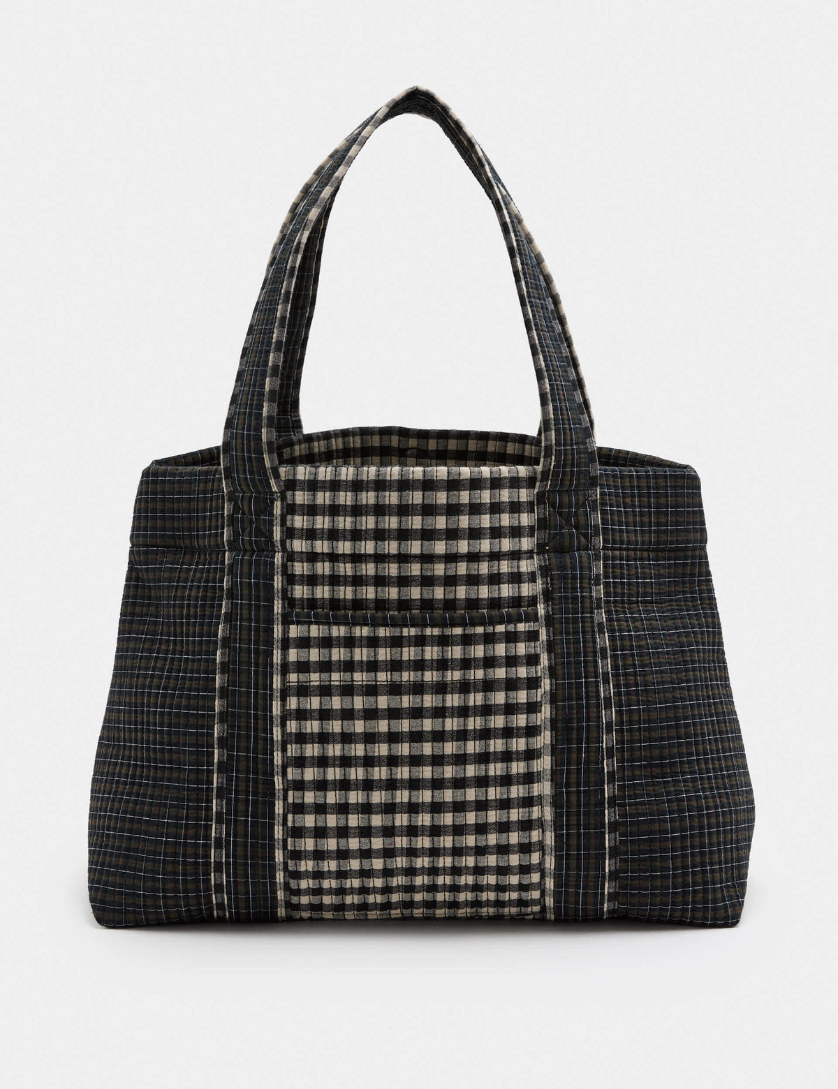 M&S Gingham Shopper patchwork bag, imported from the UK