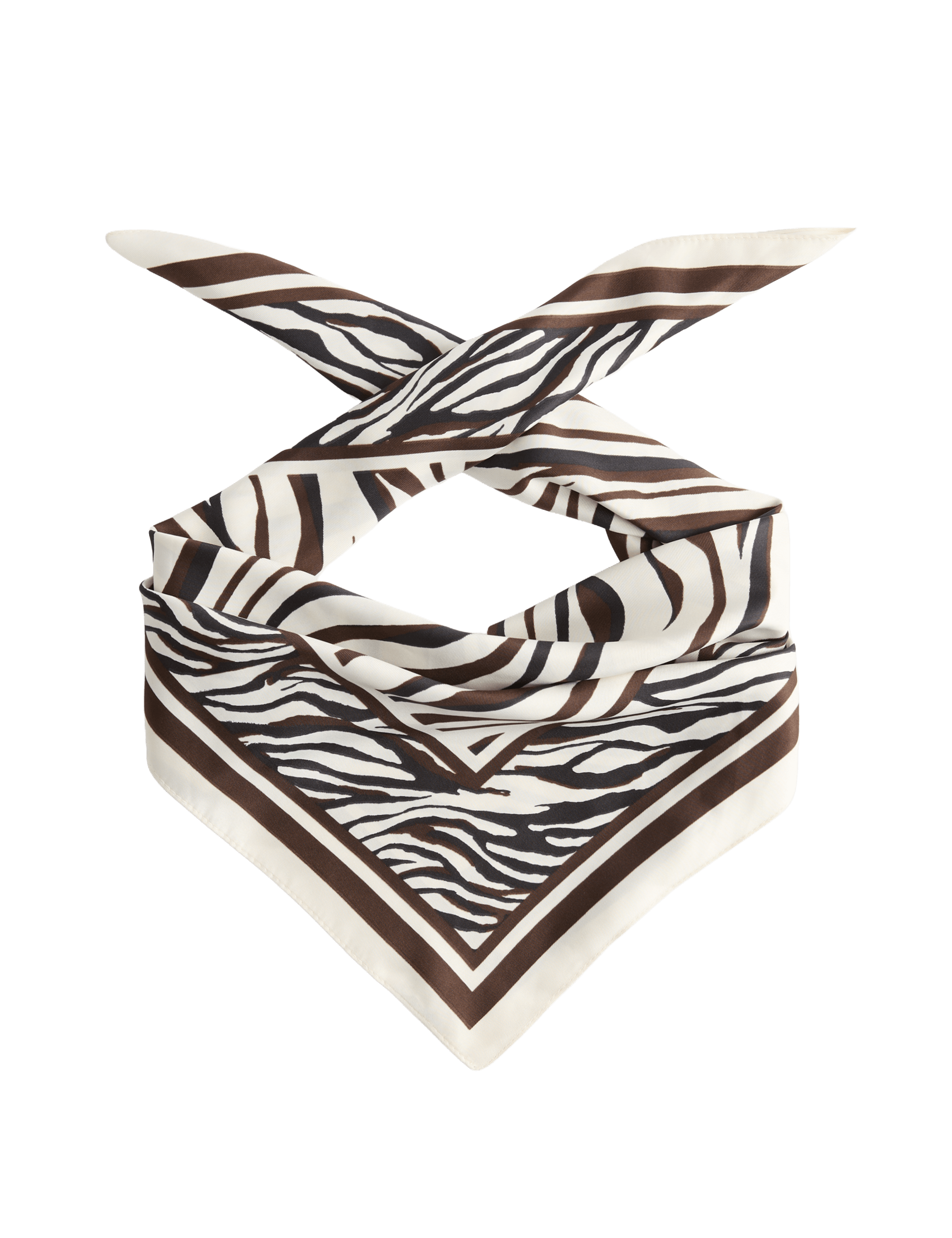 M&S satin printed scarf animal print 70cm, imported from the UK