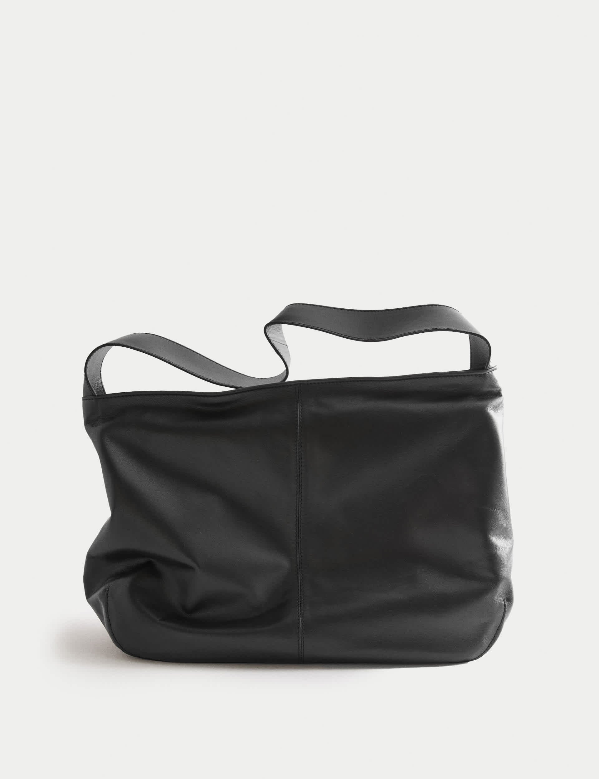 Autograph leather zip slouchy shoulder bag, UK version