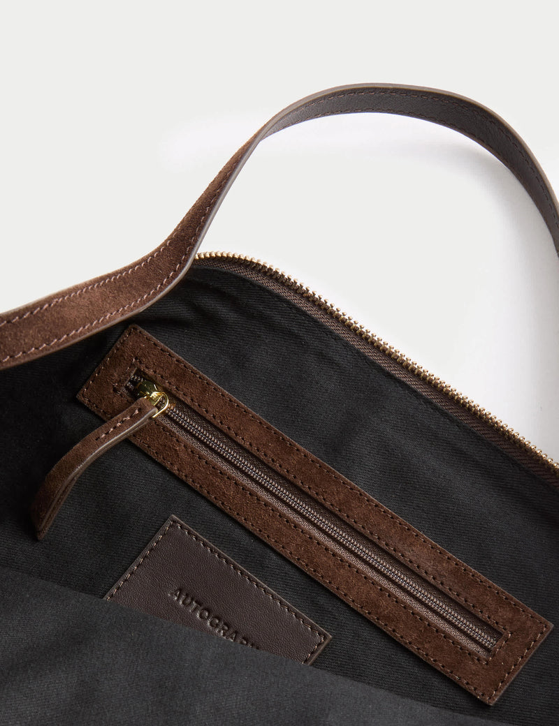 Autograph suede slouchy shoulder bag (British brand)
