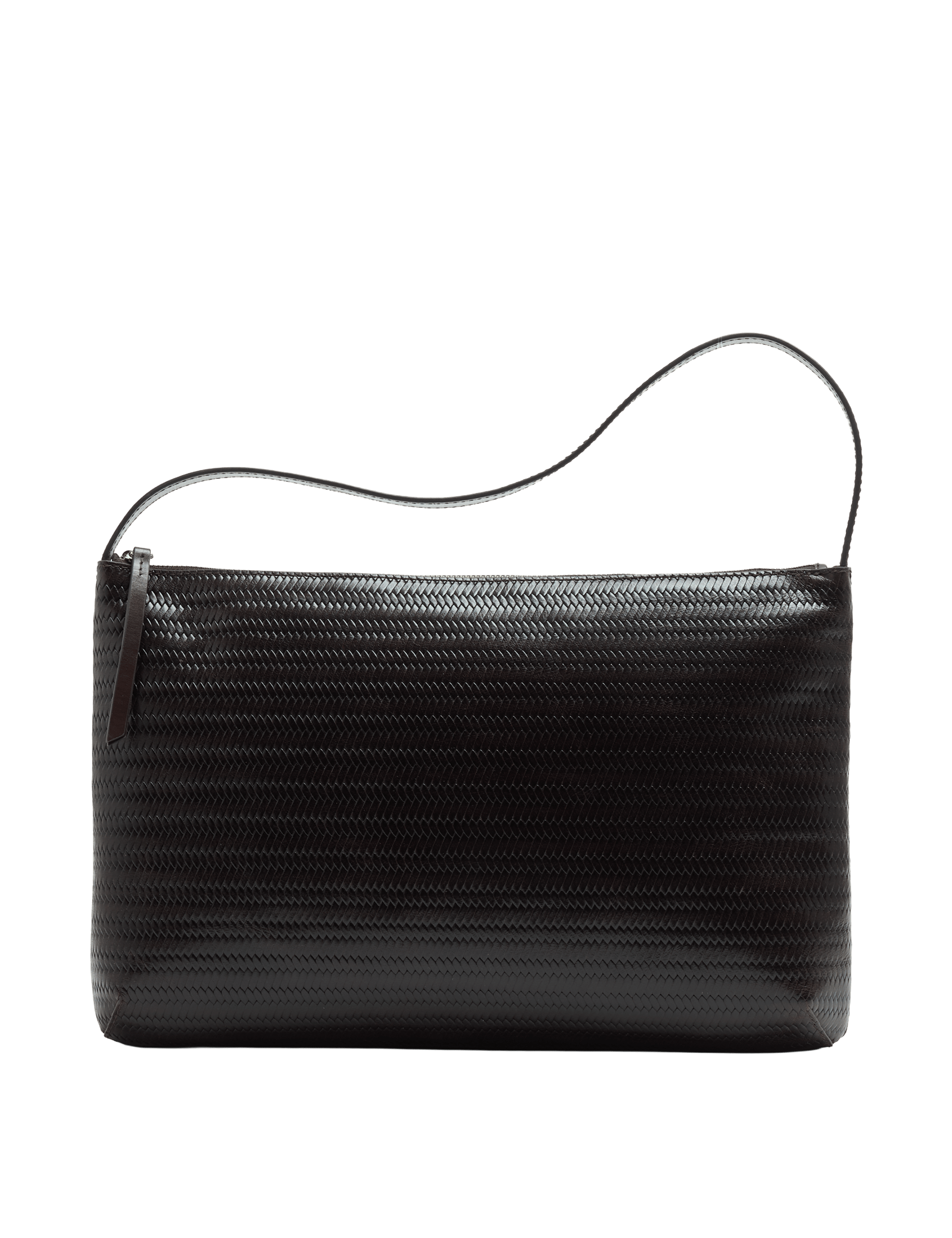 Autograph leather embossed zip shoulder bag imported from the UK