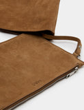 M&S suede tote bag with magnetic closure (British brand)