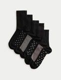 M&S supersoft patterned ankle socks 5-pack, UK version