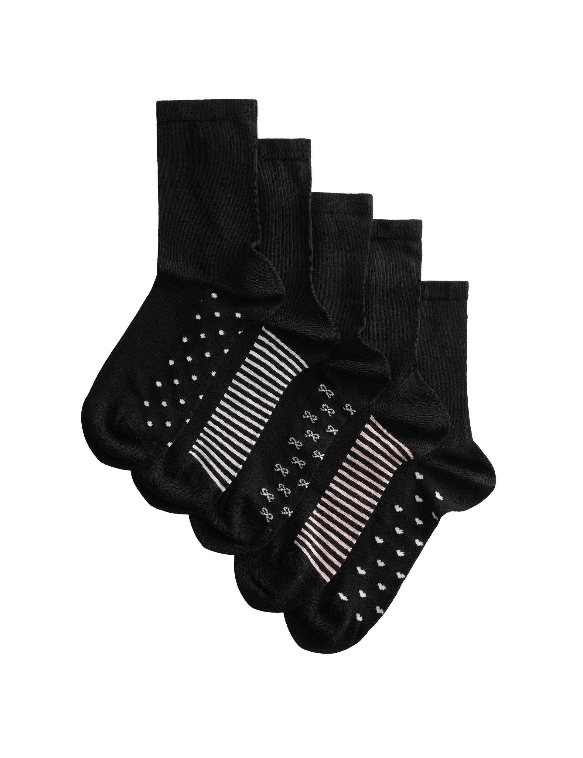 M&S supersoft patterned ankle socks 5-pack, UK version