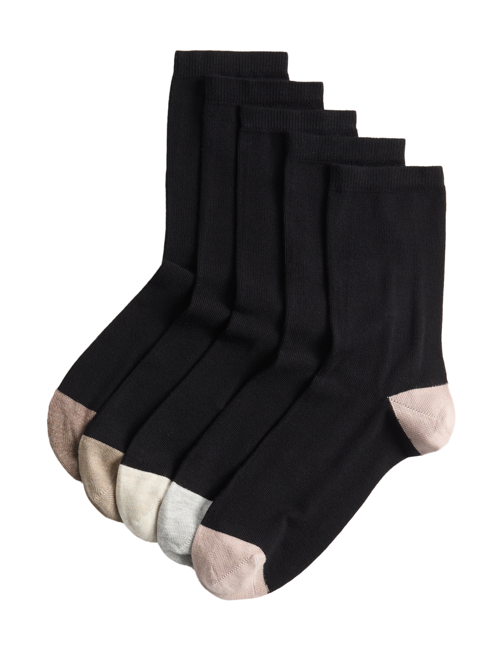 M&S Super Soft colour block ankle high socks 5-pack - British product