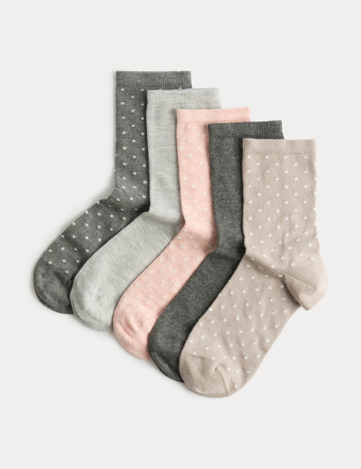 M&S ankle socks polka dot 5-pack, UK version
