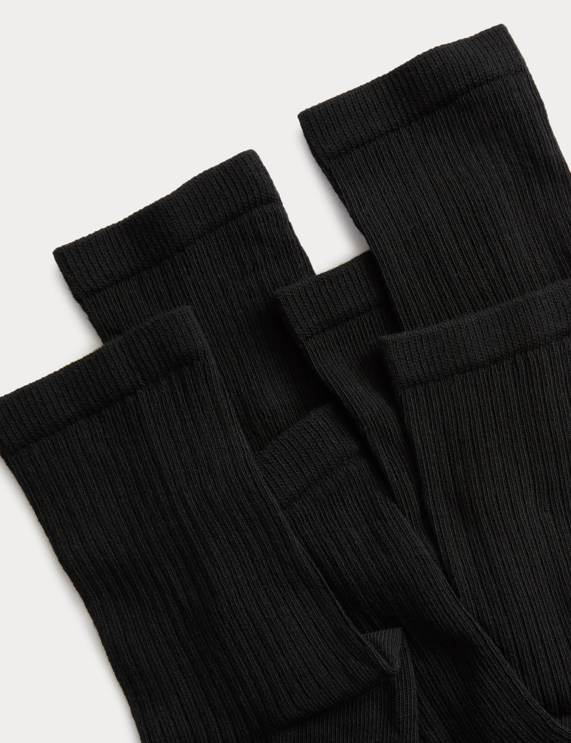 M&S 5pk cotton rich ribbed ankle high socks, imported from the UK
