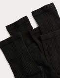 M&S 5pk cotton rich ribbed ankle high socks, imported from the UK