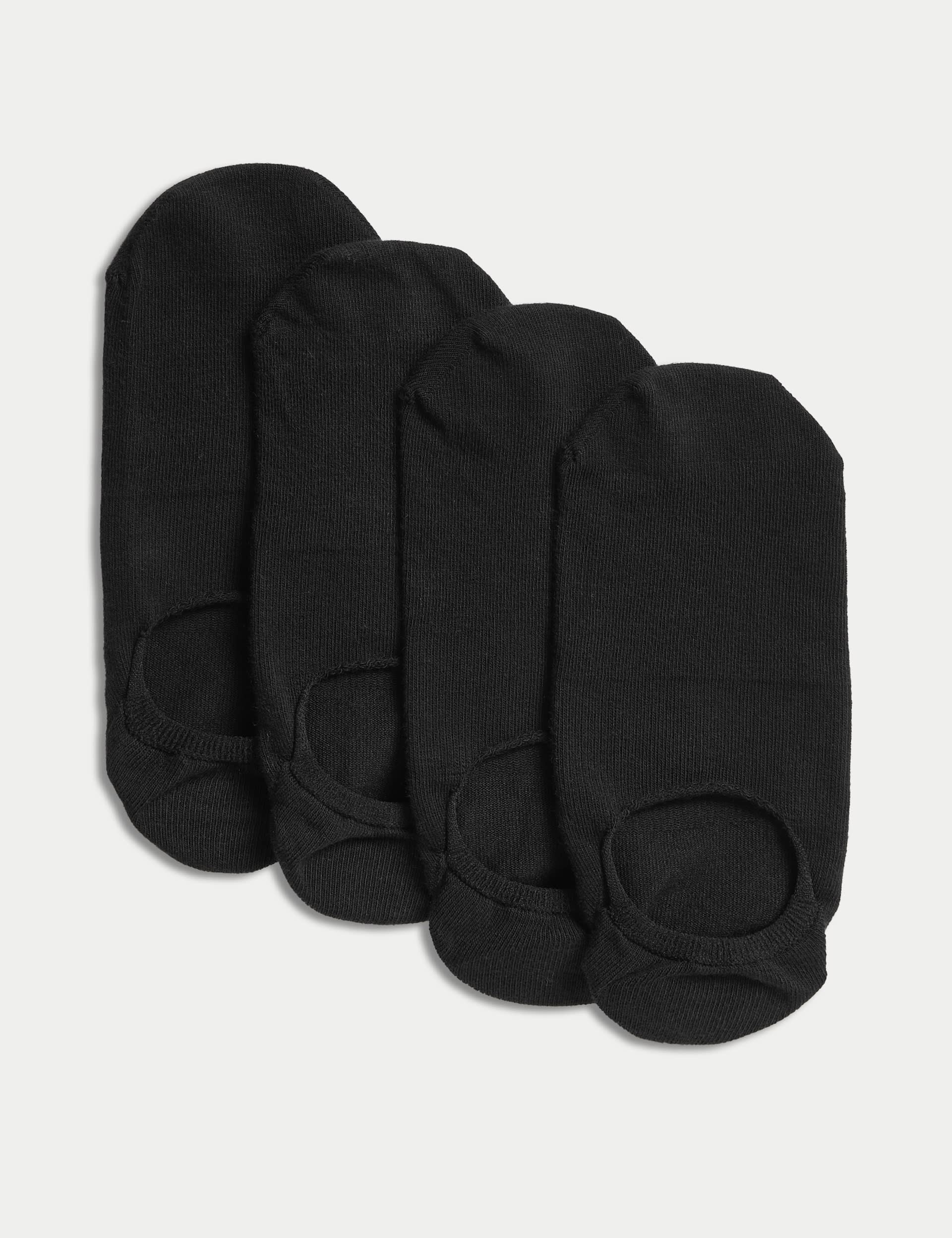 M&S Cotton Rich Invisible Trainer Liners 4 Pack