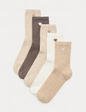 M&S cotton rich crew socks 5 pack (British brand)