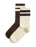 M&S cotton rich ribbed crew socks 2 pack (British brand)
